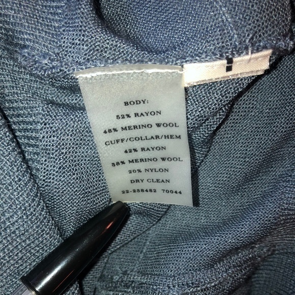 Ann Taylor Sweater Cardigan XL Steel Blue - Picture 3 of 8